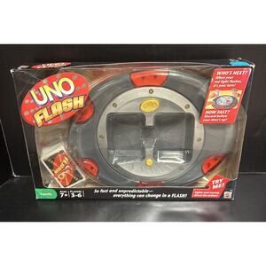 Mattel Uno Flash Electronic Card Game Tested 100% Complete Lights Sounds 2010